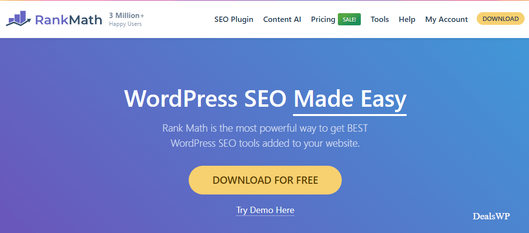 Rank Math SEO Plugin Home