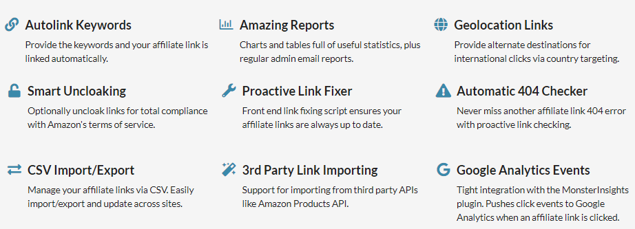 Must-Have Affiliate Plugins for WordPress 2 ThirstyAffiliates Features